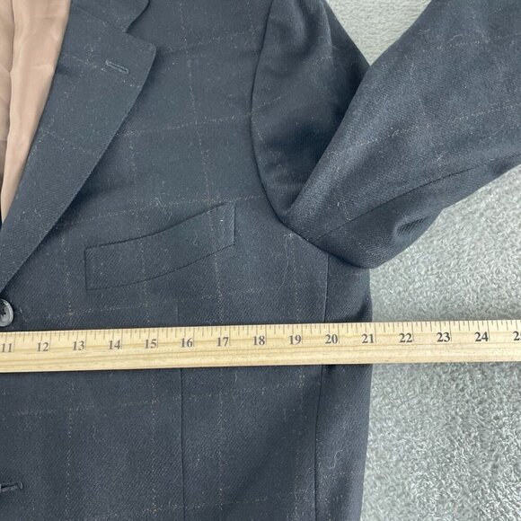 Gianluca Isaia Mens 42 Black Blazer 90% Wool 10% Cashmere 3-Button 2765 - Picture 8 of 10